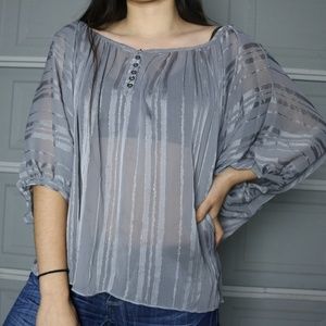 Express Grey Blouse
